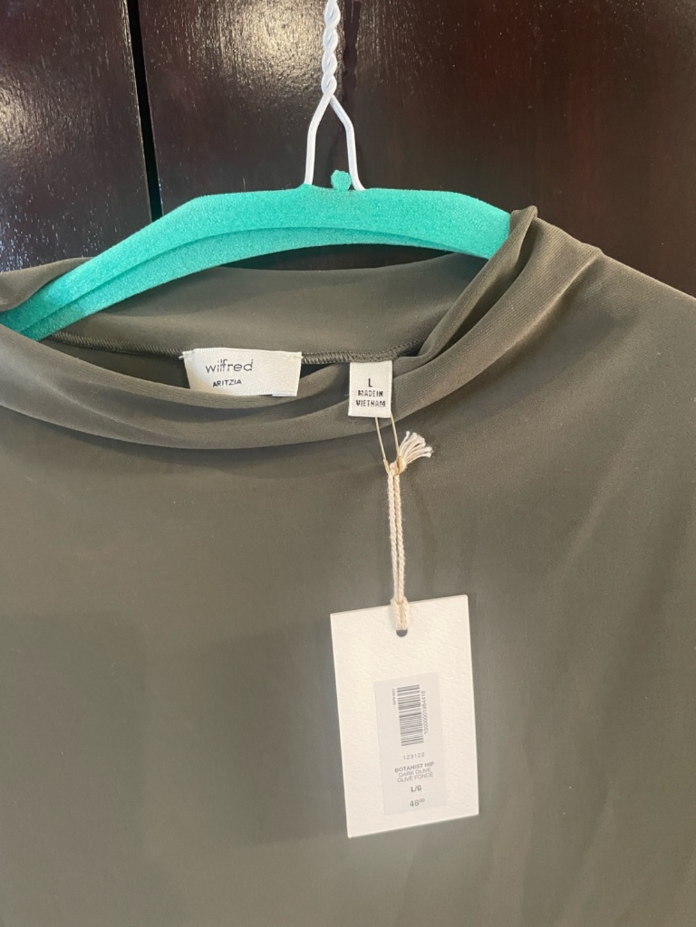 Aritzia Wilfred Olive Green Tank Top